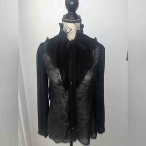 Black Blouse Zara XS